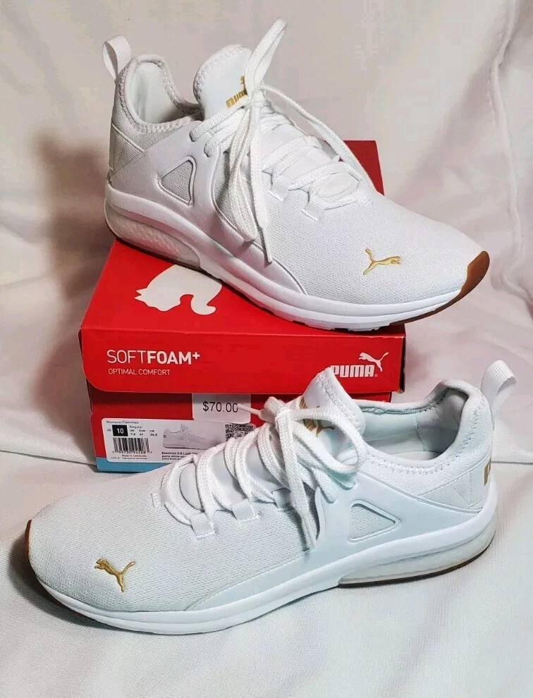 Scarpe da ginnastica donna Puma taglia 10 Electron 2.0 Lush Training bianche sneakers