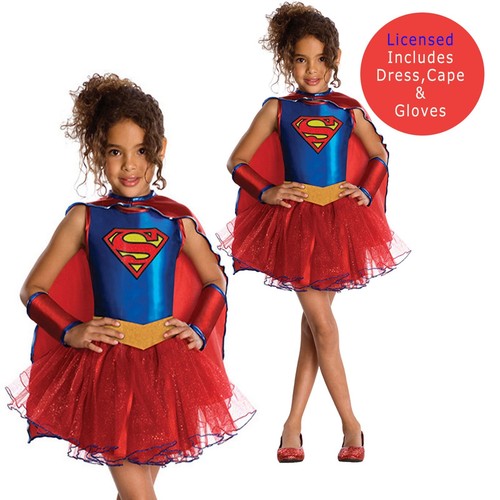 LICENSED SUPERGIRL TUTU DRESS GIRLS 