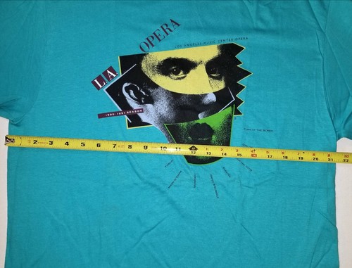 LA OPERA 1990 XL T-SHIRT XTRA LARGE LANGARM NOS VINTAGE TÜRKIS ART POP PRINT - Bild 20 von 24