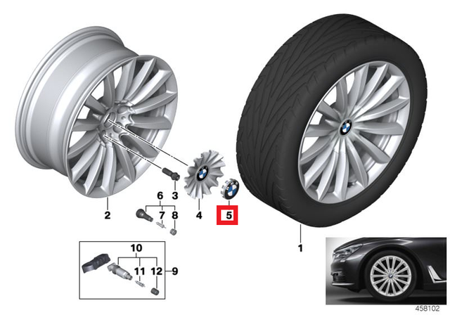 Genuine BMW Wheel Centre Hub Cap Chrome Egde 56mm 4 Pcs 36136850834 for ...