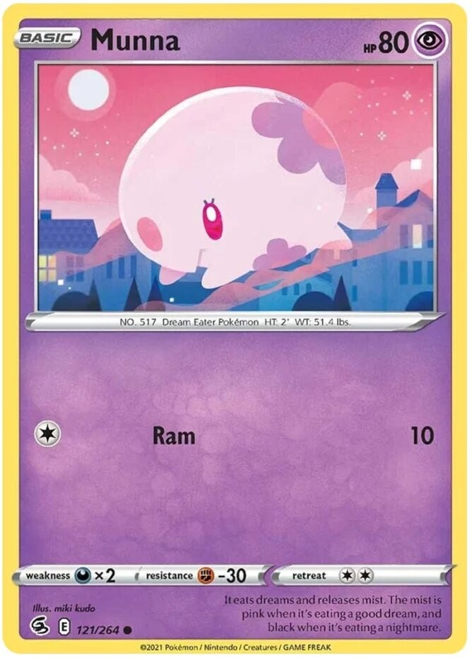Munna - 121/264 - Common (Lp) Fusion Strike - Psychic Pokémon