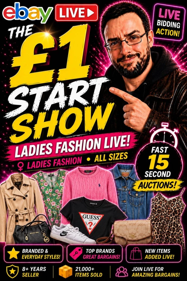 THE £1 START SHOW🔥 LADIES FASHION LIVE | FAST 15 SECOND AUCTIONS