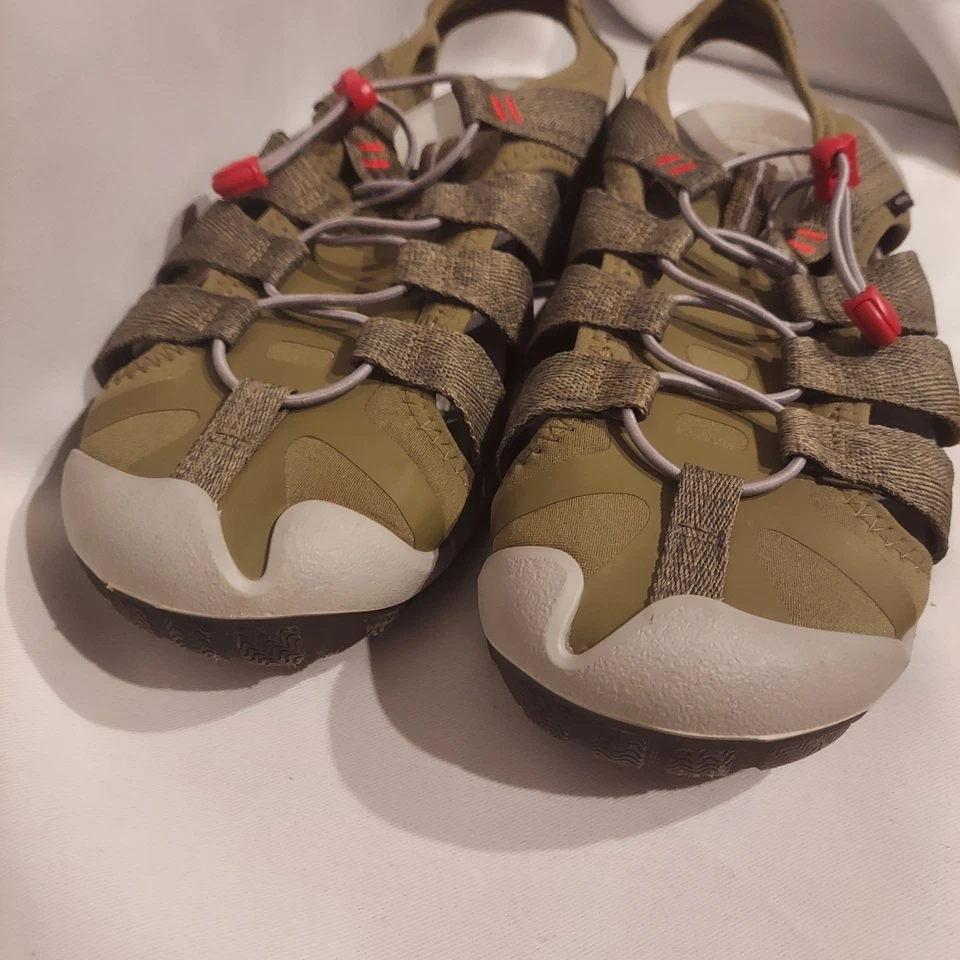 Мужские легкие спортивные сандалии KEEN CNX 2 оливково-зеленые с закрытым носком размер 13 - Изображение 2 из 4