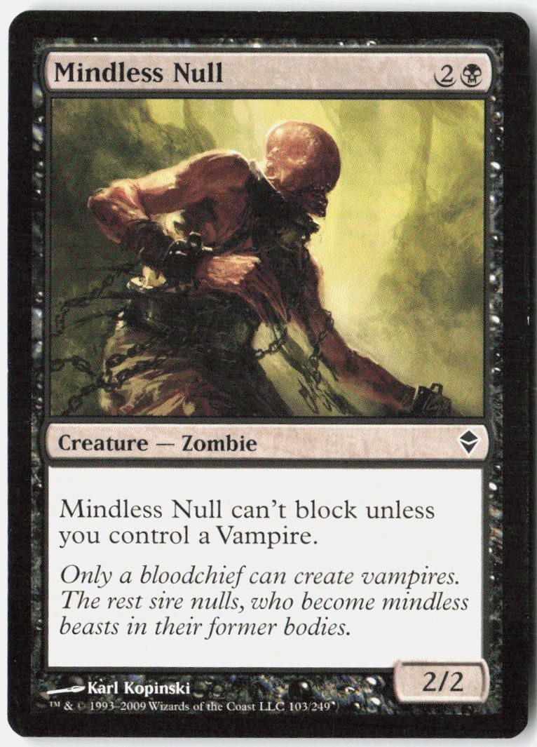 Magic - Mindless Null Zendikar [ZEN - 103] NM Common