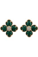 Latelita BlüTen-Klee Malachit Ohrstecker Gold GrüNe