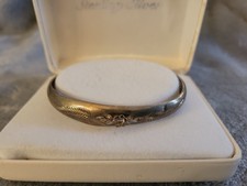 Vintage Italian Sterling Silver Bangle Bracel...
