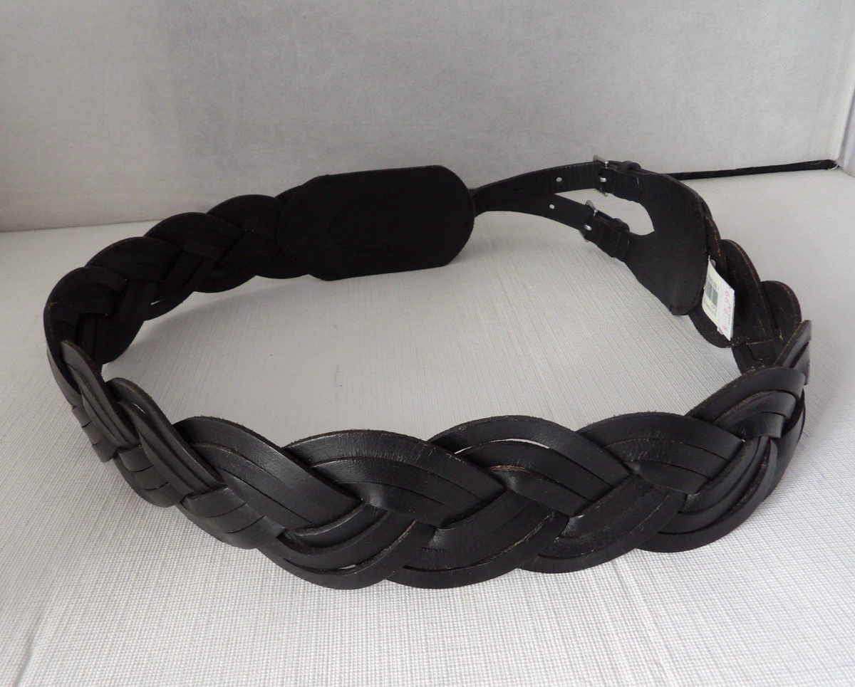 Ralph Lauren women\'s L genuine leather belt  Black w/silver tones NWT Polo Ralph Lauren POLO PLAYER Plaque Silver Buckle BLACK  main image 4