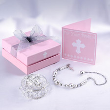 Baptism Gifts for Girl,Catholic Cross Baby Bracelets for Infant Girls and Baptis