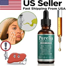 Purelia Liver Restore Drops Complete Liver Detox Support Supplement 60ml