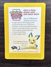 Pokémon League Advertisement Pichu Unown Neo Discovery Vintage Card