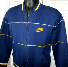 Vtg 70s-80s NIKE Full Zip Warmup Jacket Varsity Style Men's M Fits S-M EUC 