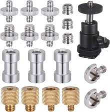 19pcs Camera Screw Adapter 1/4 In And 3/8 In Converter Threaded Mount Set