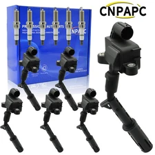 6 Pack Ignition Coils & Spark Plug Set For Mercedes-Benz ML350 E350 3.5L V6 US