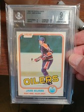 1981-82 OPC #107 JARI KURRI ROOKIE CARD GRADED BGS 9 MINT  - HIGH GRADE!