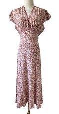 Doen Adra Silk Maxi Dress In Shell Print New