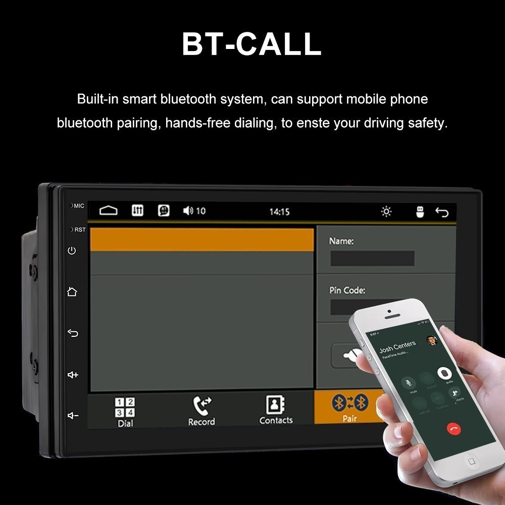 7" Double Din Car Stereo Apple/Android Auto MP5 Player Radio Bluetooth USB BT FM