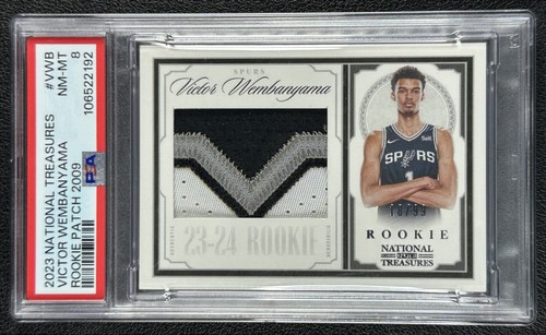 VICTOR WEMBANYAMA PSA 8 2023 NATIONAL TREASURES ROOKIE PATCH RETRO 2009 RC /99