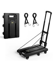 No Assembly Folding Hand Truck 440lbs Dolly Cart with Wheels  Upright Lock