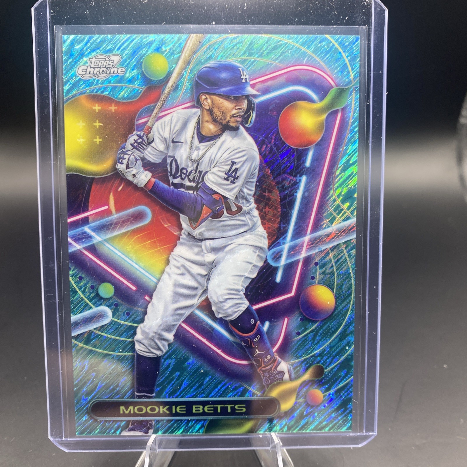 2023 Topps Cosmic Chrome - Mookie Betts #55 Aqua Equinox Refractor /199