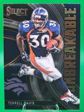 2020 Select UNBREAKABLE Terrell Davis #U20 SILVER HOLO PRIZM Denver BRONCOS