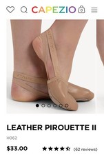 Capezio NWOT Leather Pirouette II HO62 Nude Color Size Small