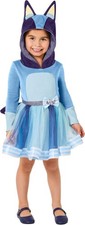 Bluey Dog Halloween Costume Girl Toddler 18-24 mon Velour with Tutu Swirl Skirt
