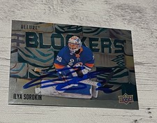 Ilya Sorokin Signed Card Upper Deck Allure BLOCKERS JSA COA IP Auto Islanders a