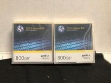 Lot of 2 HP LTO-3 Ultrium RW 800GB Tape Cartridge   Data Backup Storage