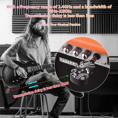 2 4-GHz-Funkgitarrensystem Wiederaufladbar 3 5-mm-Klinkenstecker Gitarre N1U1