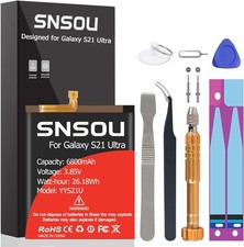 Galaxy S21 Ultra Battery 2024 Upgraded 6800mAh EB BG998ABY Li Polymer Battery