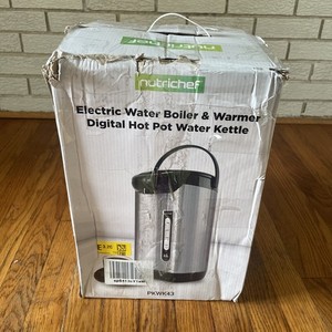 NutriChef Digital Electric Hot Pot Water Boiler and Warmer Kettle,3.38 Qt (Used)