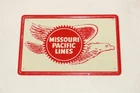 MISSOURI PACIFIC LINES - Vintage 1950's Post Cereal Premium Railroad Tin Sign