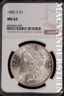 1882-S Morgan Dollar-NGC MS 62 Brilliant Uncirculated #SLM509