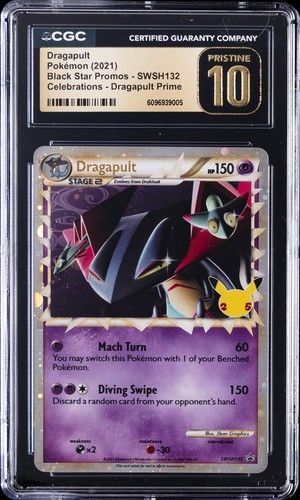 2021 POKÉMON BLACK STAR PROMOS #SWSH132 DRAGAPULT CGC 10 PRISTINE