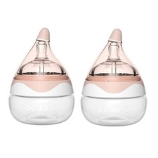 Glass Baby Bottles for Newborn Babies, Anti Colic Breastfeeding Bottle with W...