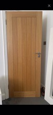 Solid Oak Veneered Internal Door with Hinges and Handle