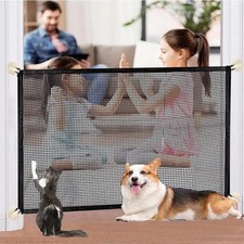 UK Pet Dog Gate Safety Guard Folding Baby Toddler Stair Gate Isolation Removable