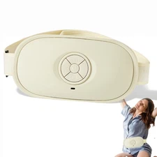 Electric Abdominal Massager LED Light Heating Bian Stone Kneading Waist Massager