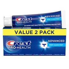 Crest Pro Health Advanced Deep Clean Mint Toothpaste Pack Of 2 5.1 Oz Tubes 1.28 per gallon