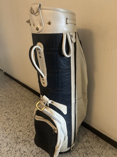 Sac De Golf Vintage Cuir Bleu
