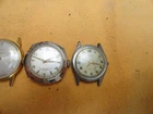lot of 4 vintage wrist watches for parts or repairs timex hilton timex and