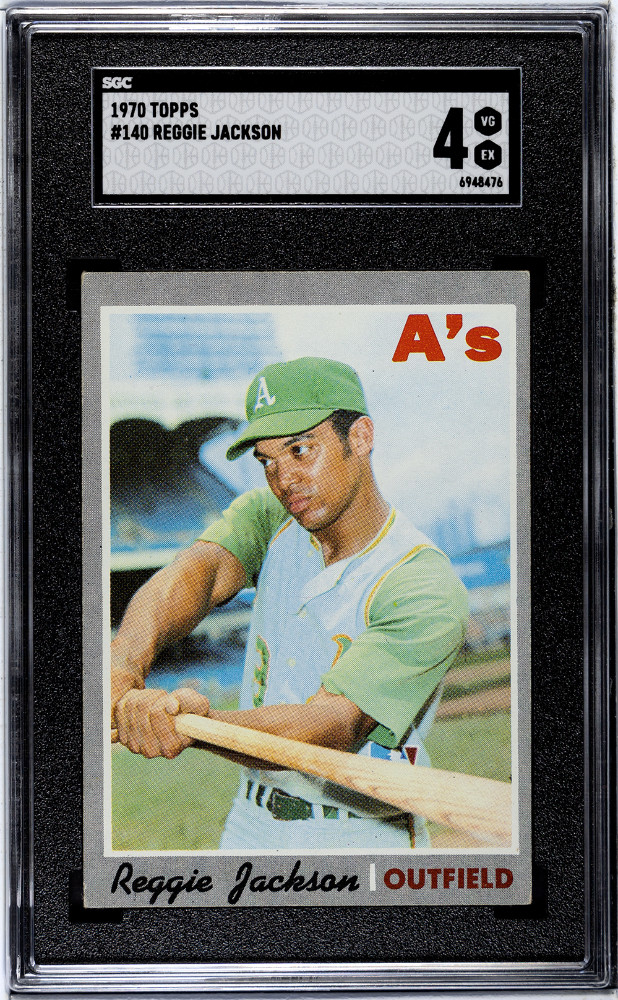1970 Topps Reggie Jackson #140 SGC 4 VG-EX Oakland Athletics Baseball Card HOF