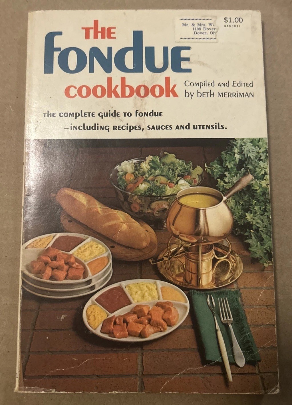 The Fondue Cookbook Beth Merriman Trade PB Vintage 1969