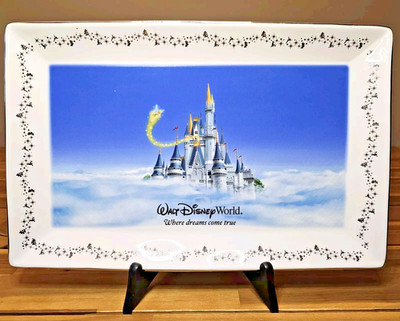 Disney World Cinderella Castle Plate Dish Magic Kingdom Dreams Come True