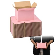 Small Pink Shipping Boxes 6x4x4 Inches 30 Pack Mailer Boxes Corrugated Cardbo...