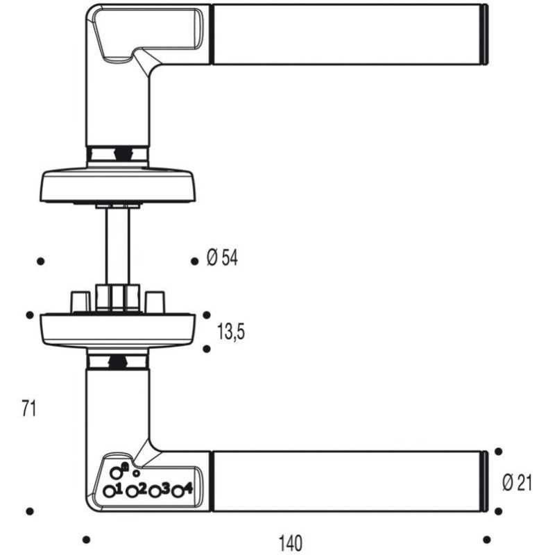 CODE HANDLE gauche VACHETTE 82005 poignée électronique à verrouillage automatique
