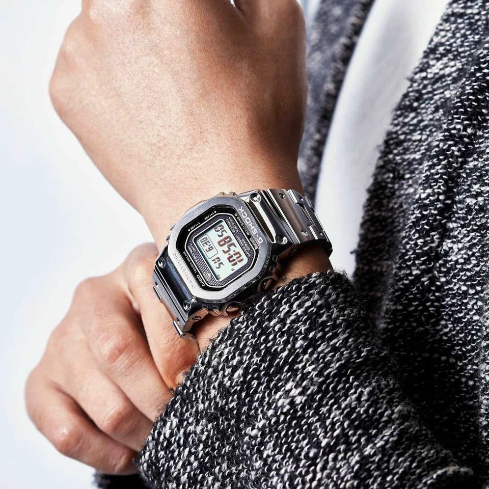 G-Shock Full Metal Silver Edition Bluetooth Solar Watch GMW-B5000D-1 | RRP $1199 - image 3 of 4