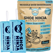 Shoe Ninja Shoe Deodorizer, Shoe Odour Eliminator, Football Boot, 2 Pack
