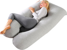 Pregnancy Pillow, Maternity Full Body Pillow for Back, Legs and Belly Support, U