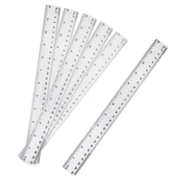 Kunststoff Lineal 30Cm/12 Zoll Transparent FüR Schule BüRo Zuhause 6 StüCk